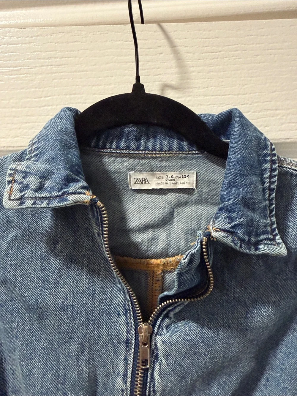 Zara Light Blue Denim Jumpsuit for Kids Size 3-4